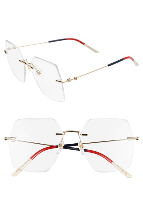 gucci glasses 2021|gucci rimless eyeglasses.